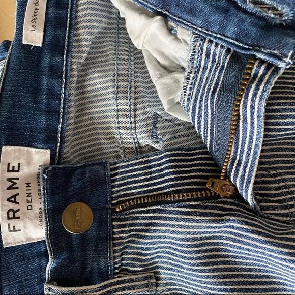 FRAME DENIM SZ 26 Le Skinny De Jeanne Striped Jean - Picture 6 of 6